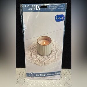 Leisure Arts Macrame Kit Star Ring 1 Pack Bohemian Home Decor New Sealed